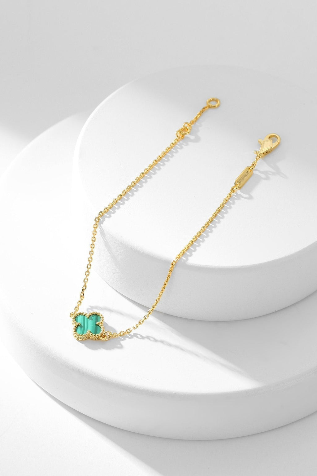 Imperial Kleeblatt-Armband, Malachit, 1 Motiv