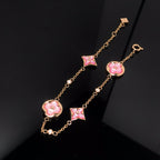¡®Imperial¡¯STAR AND SUN 4 MOTIF PINK MOP PINK GOLD BRACELET