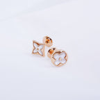¡®Imperial¡¯STAR AND SUN PINK GOLD MOP STUD EARRINGS