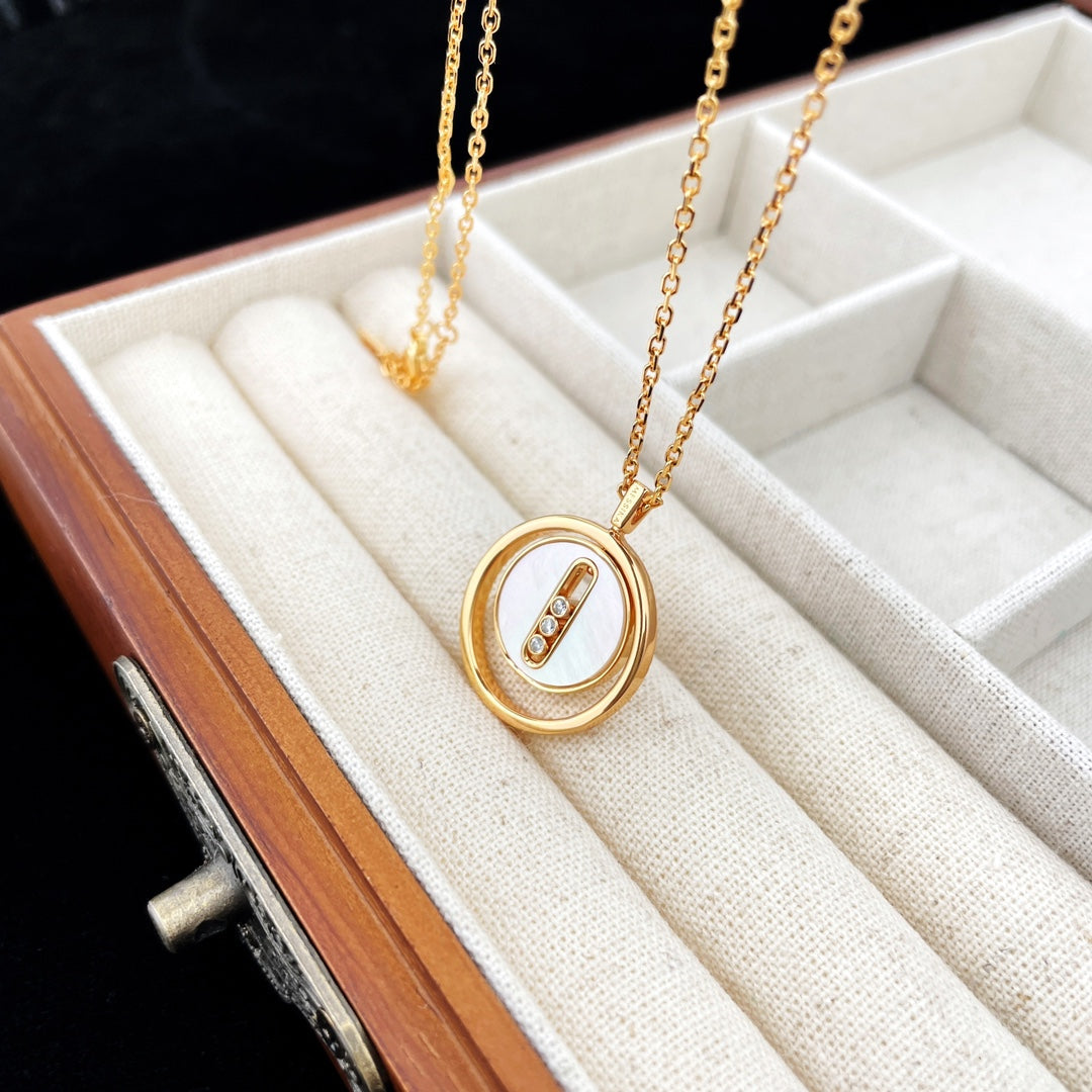 [Imperial] MOVE MOP PINK GOLD NECKLACE