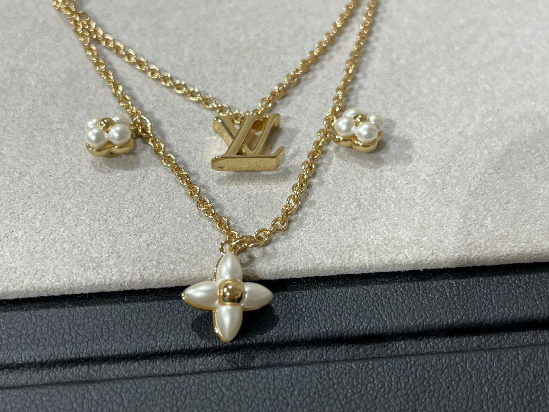 ¡®Imperial¡¯FLOWERGRAM GOLD MOP DOUBLE ROW NECKLACE