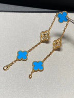 [Imperial]Nueva COLECCIÓN DE BRAZALETE TREBOL 5 MOTIVOS AGATA AZUL