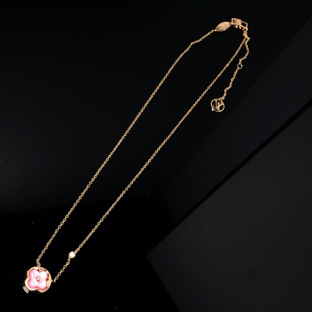 ¡®Imperial¡¯COLOR BLOSSOM PINK MOP SUN GOLD NECKLACE