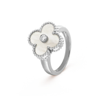 Imperial CLOVER SILBER-PERLMUTT-DIAMANTRING