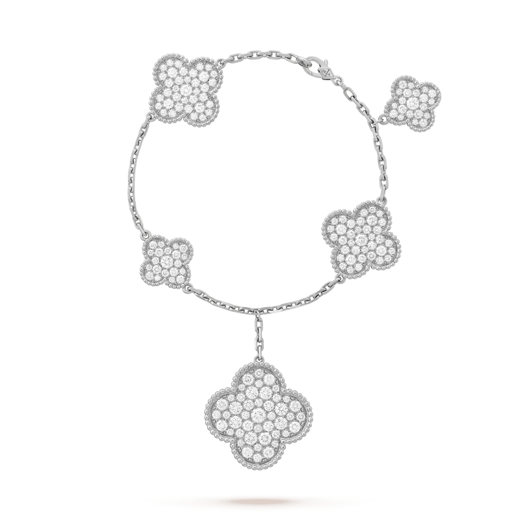 Imperial CLOVER 6 MOTIFS SILBER DIAMANT-ARMBAND