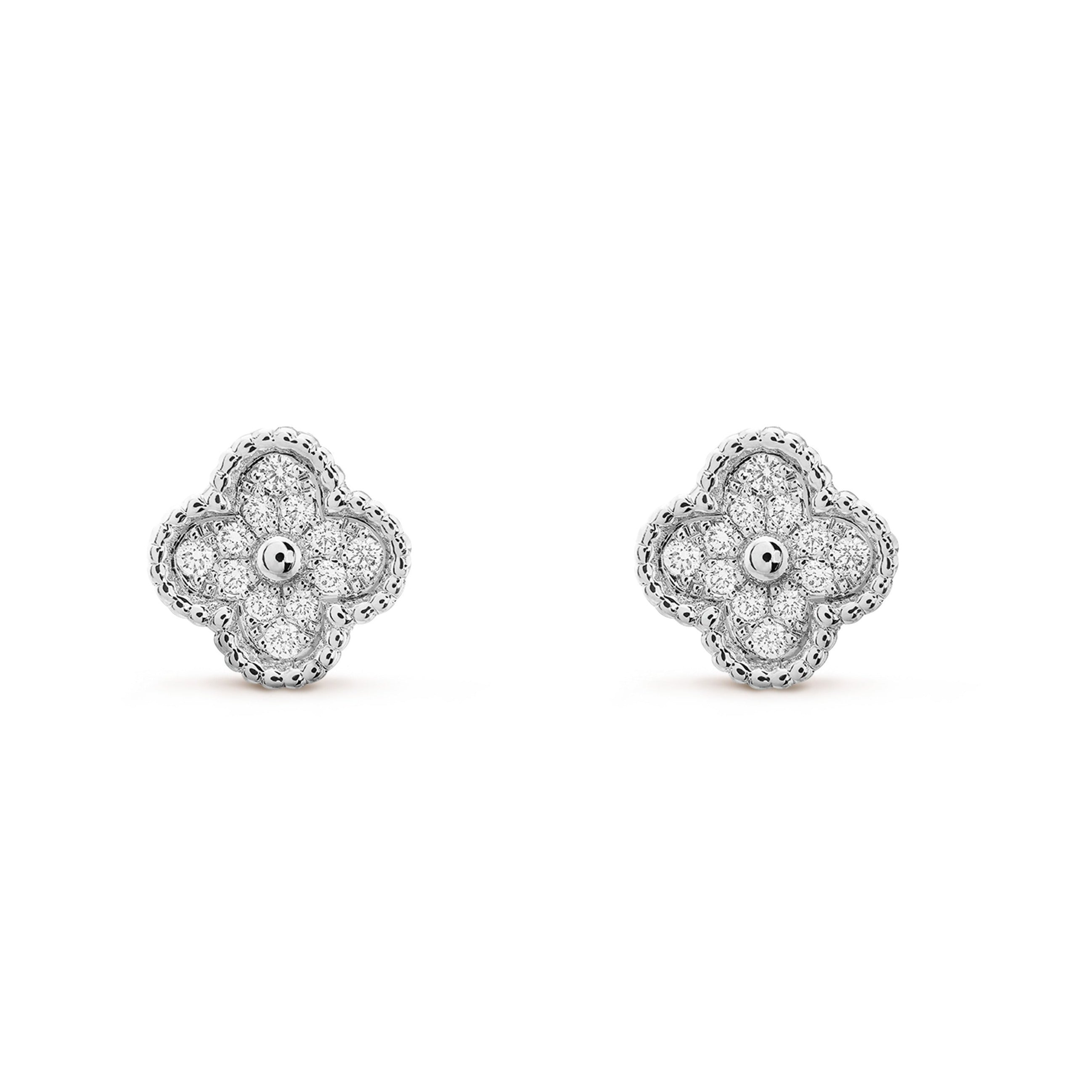 Imperial CLOVER MINI DIAMOND STUD EARRINGS