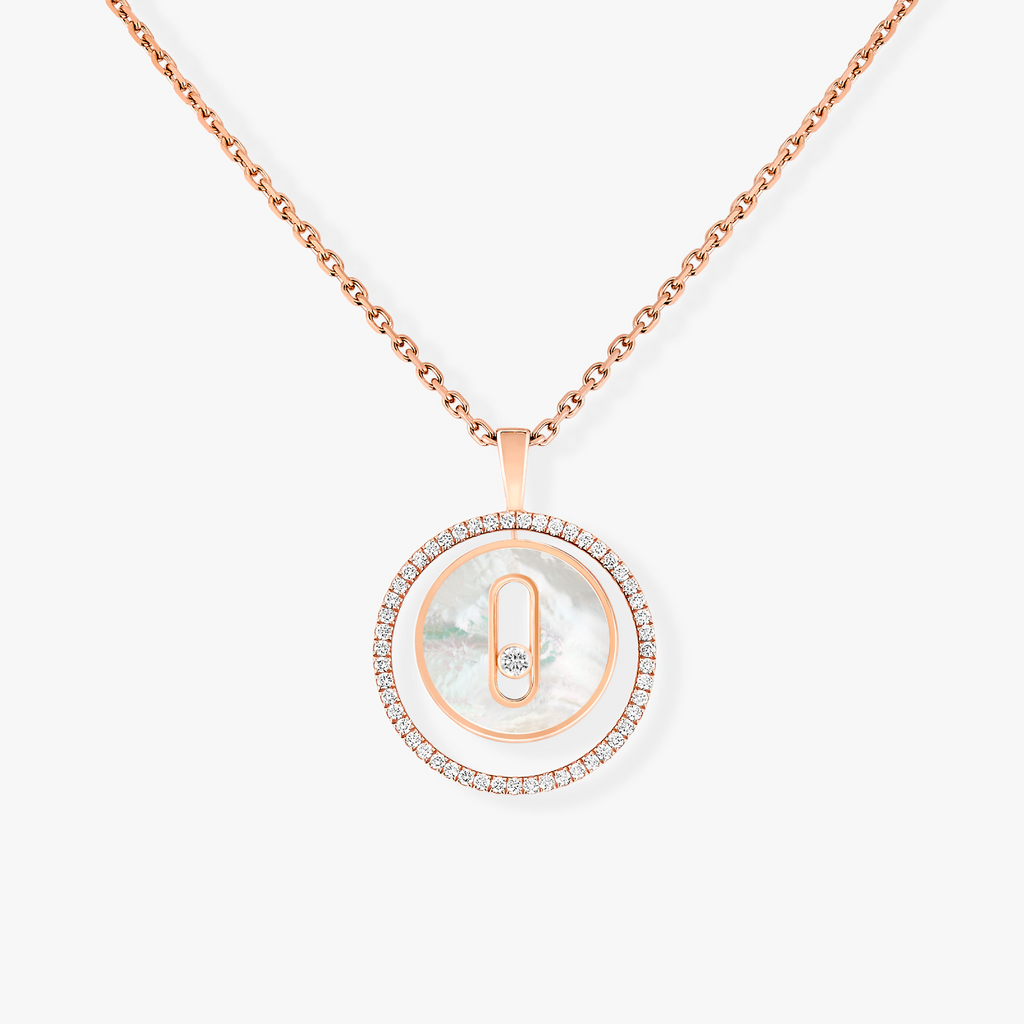 [Imperial] MOVE 1 DIAMOND WHITE MOTHER OF PEARL PINK GOLD DIAMOND NECKLACE