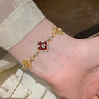 Imperial CLOVER 5 MOTIF PINK BLUE RED WHITE ARMBAND 