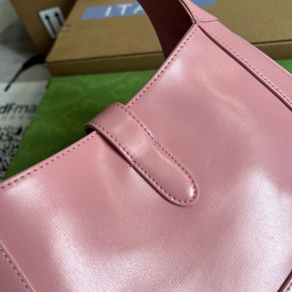 GG JACKIE SMALL 28 SCHULTERTASCHE IN ROSA PASTELKALBSLEDER