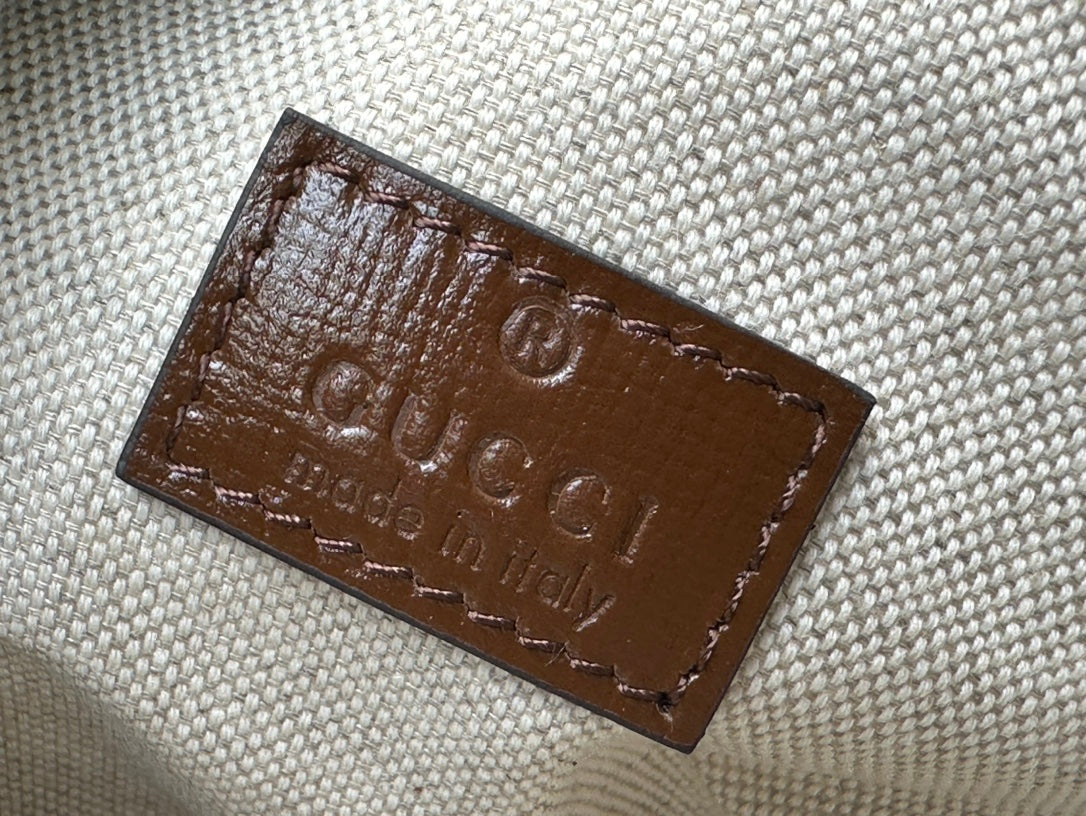 GG Multifunktions-Mini-Rucksack 19 in Beige und Braun (Canvas)