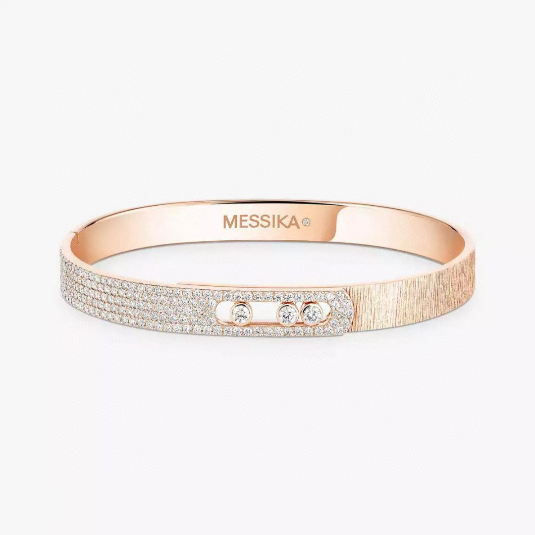 [Imperial] 2026 NUEVO BRAZALETE CON DIAMANTES CON ACABADO ESCARCHADO TRES COLORES