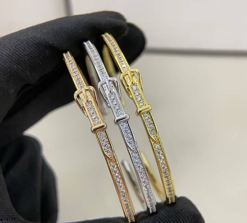 [Imperial] BRAZALETE CON DIAMANTES TRES COLORES