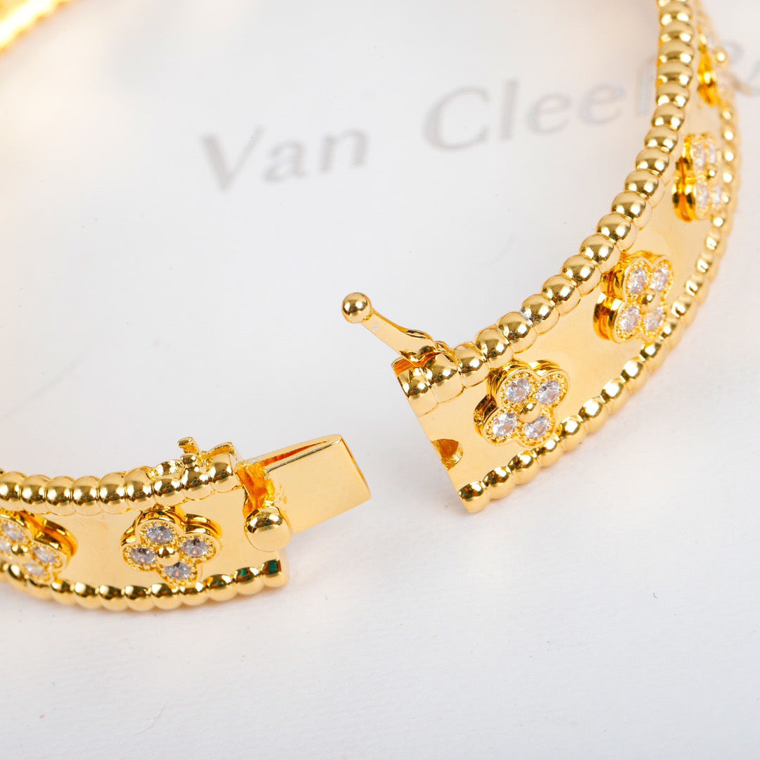 ¡®Imperial¡¯BRAZALETE CLOVER DE 8MM CON DIAMANTES