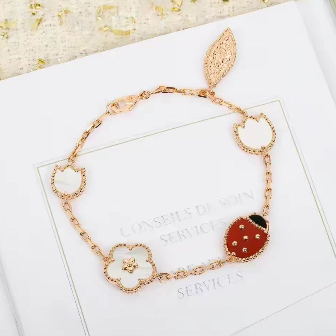 ¡®Imperial¡¯BRAZALETE DE LA SUERTE DE 5 MOTIVOS