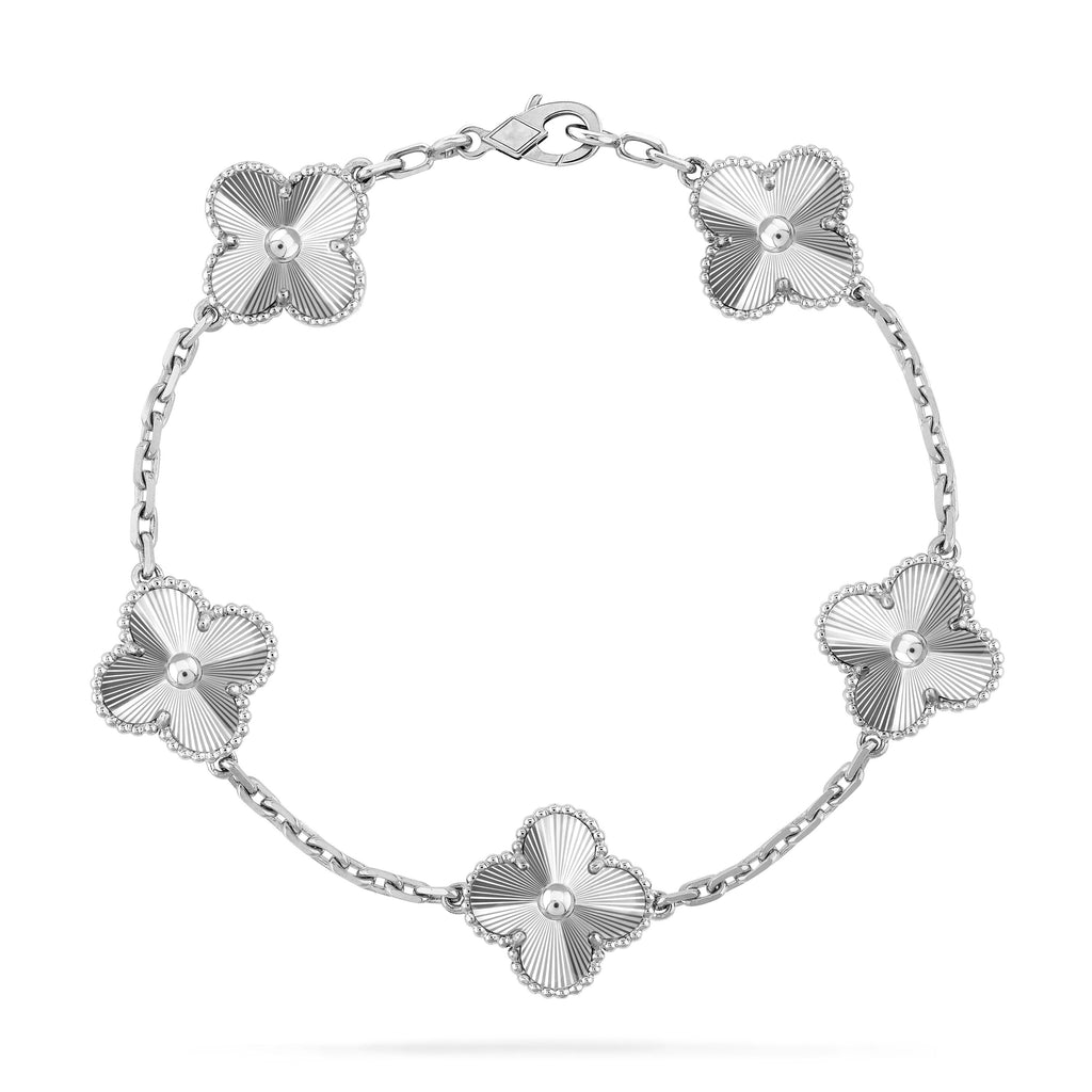 ¡®Imperial¡¯CLOVER SILVER 5 MOTIFS BRACELET