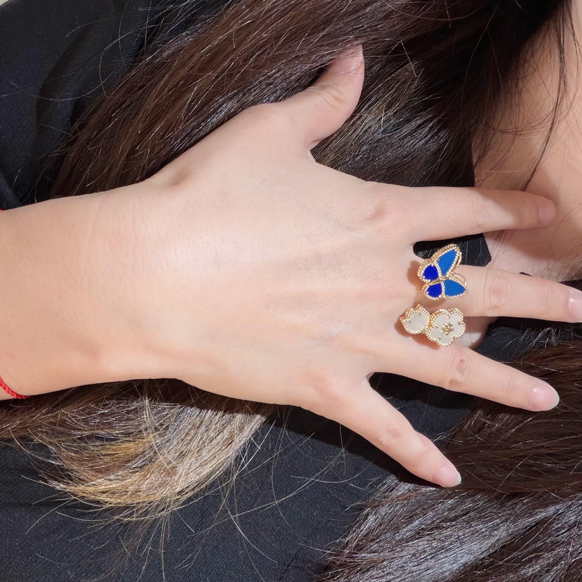 [Imperial] 2026 NUEVO MODELO ANILLO DE ORO DE SUERTE 3 MOTIVOS DE PRIMAVERA