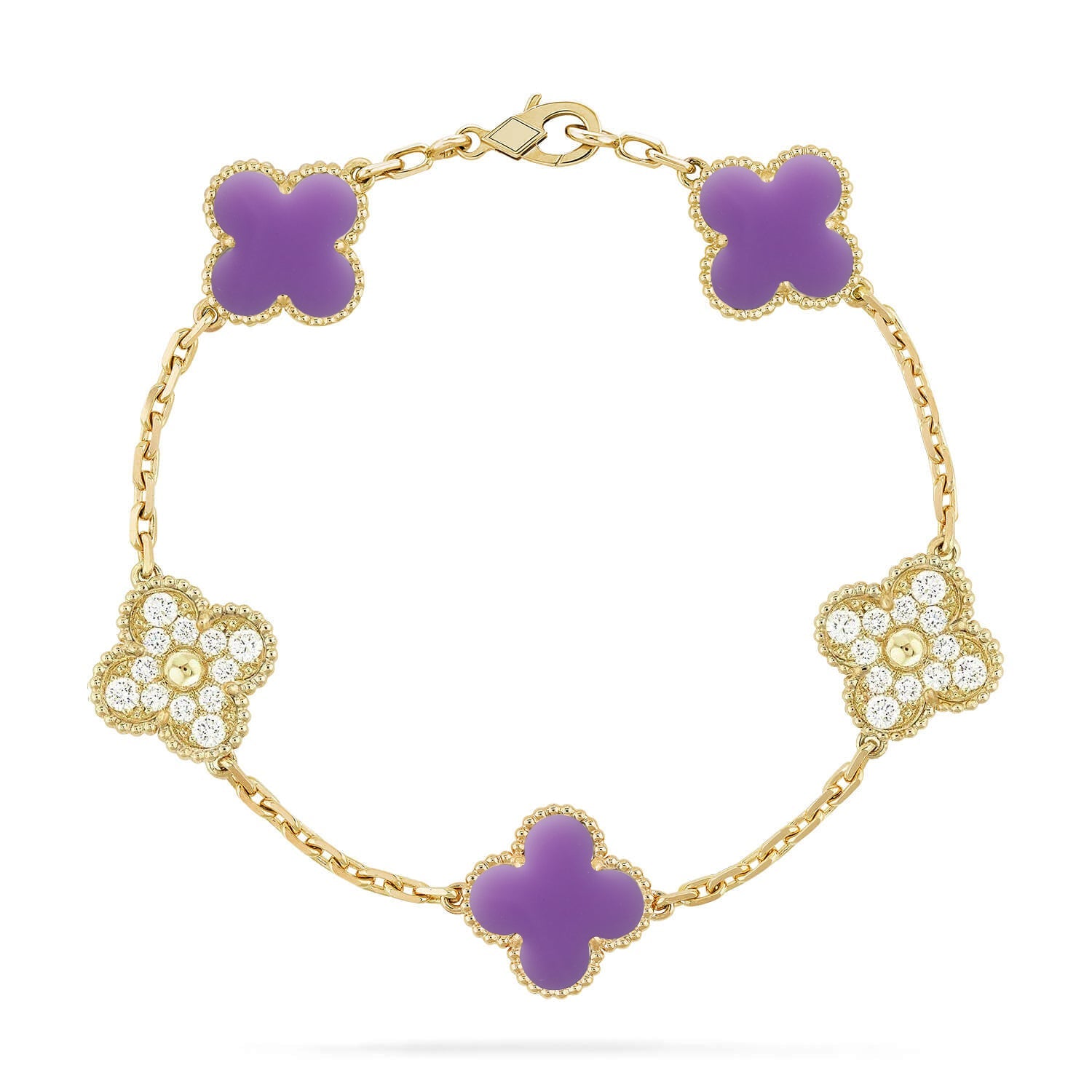 [Imperial]New CLOVER 5 MOTIF LIGHT PURPLE BRACELET COLLECTION