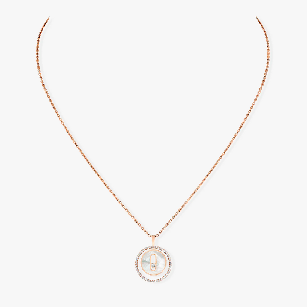 [Imperial] MOVE 1 DIAMOND WHITE MOTHER OF PEARL PINK GOLD DIAMOND NECKLACE