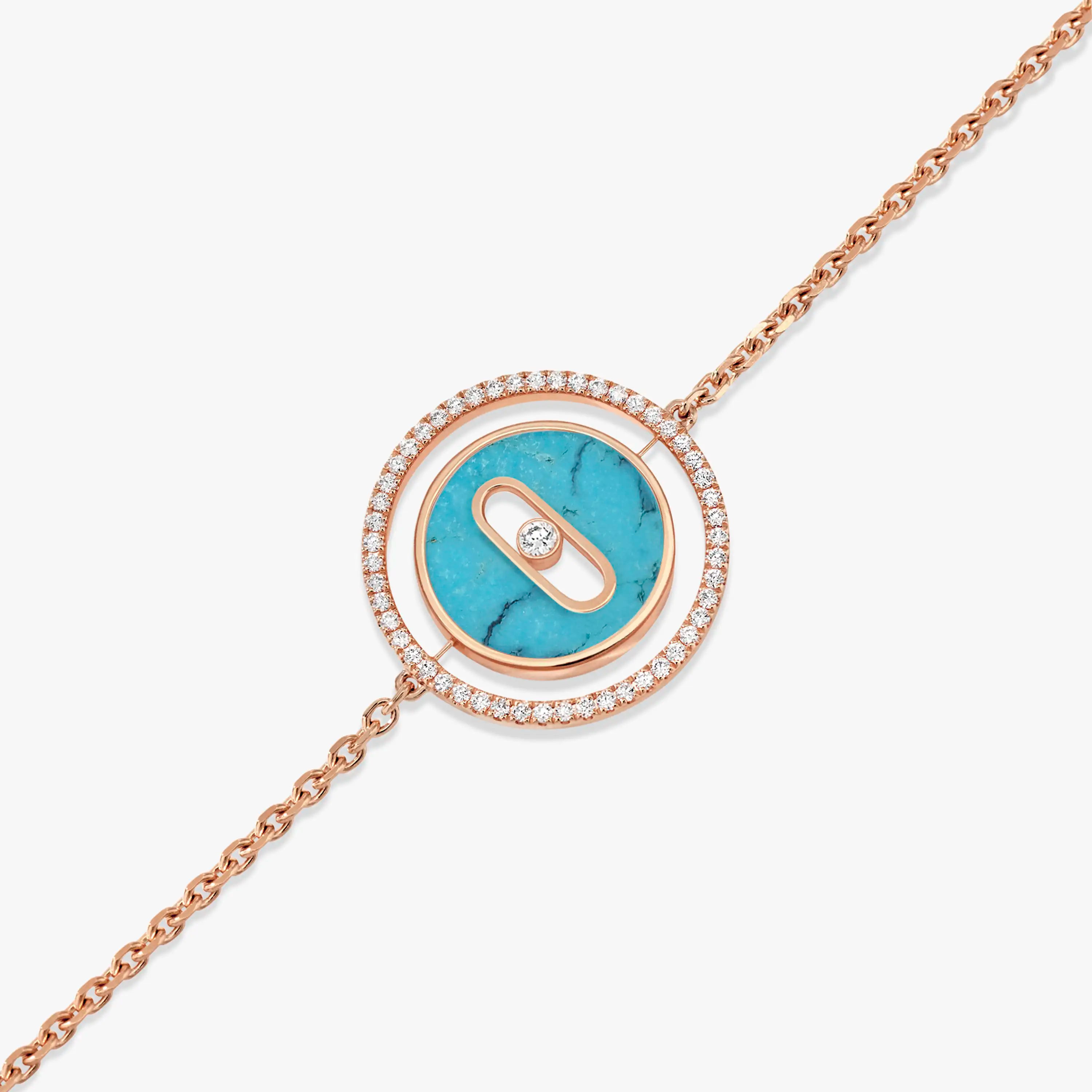 [Imperial] MOVE TURQUOISE PINK GOLD DIAMOND BRACELET