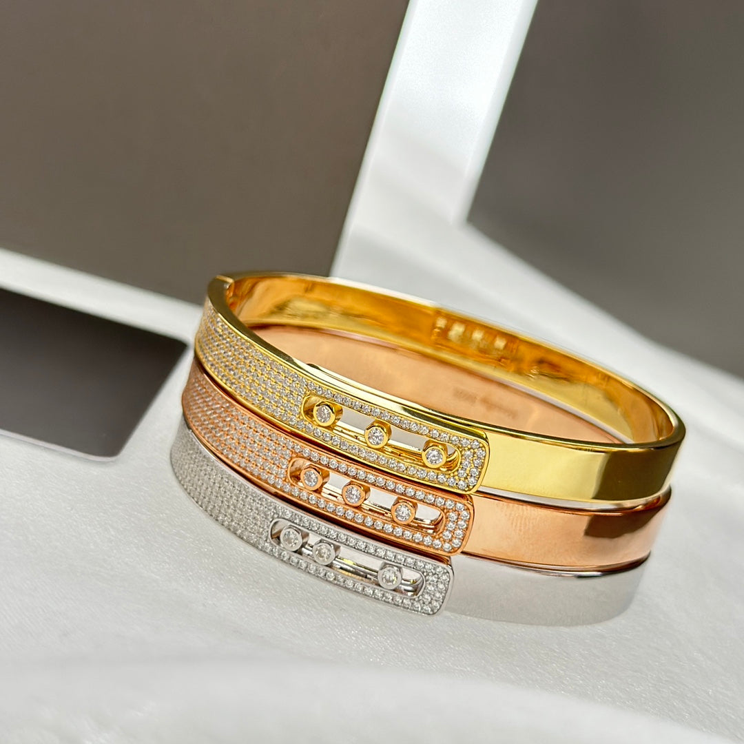 [Imperial Jewelrys]Move Noa Rose Gold Pavé Diamond Bangle Bracelet