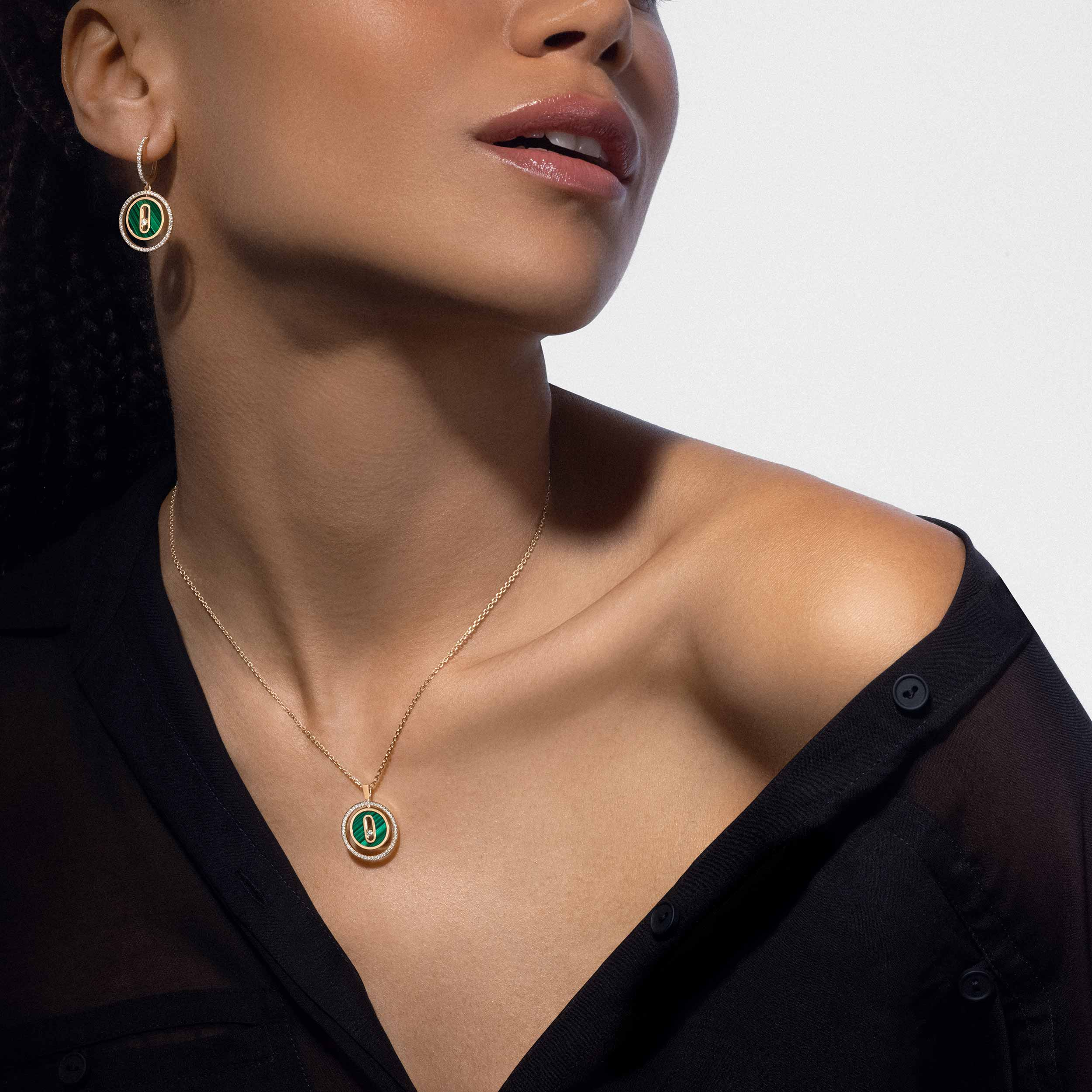 [Imperial] MOVE 1 DIAMOND MALACHITE GOLD DIAMOND NECKLACE