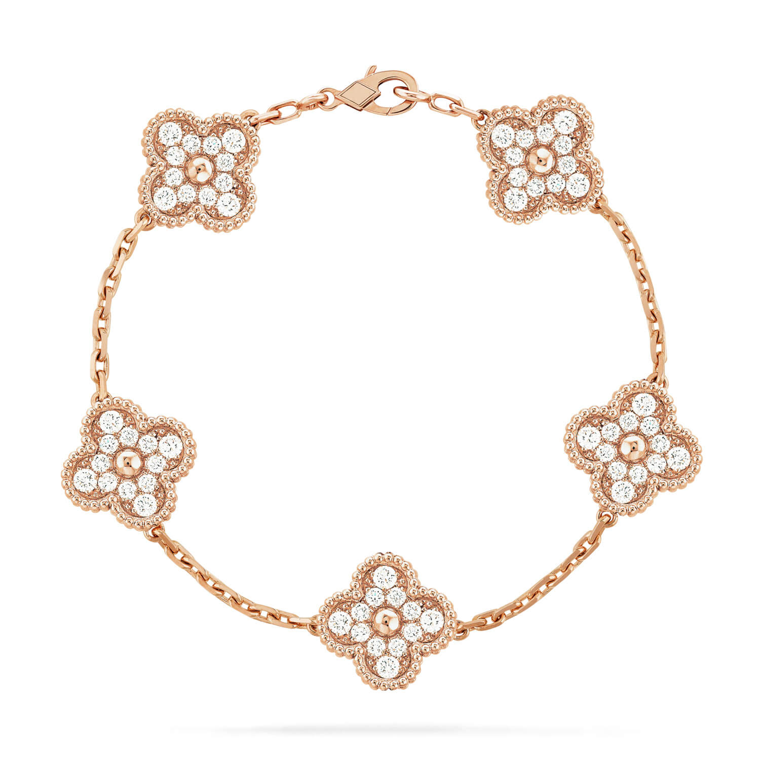 [Imperial] Nueva COLECCIÓN DE BRAZALETE TREBOL 5 MOTIVOS CON DIAMANTES COMPLETOS