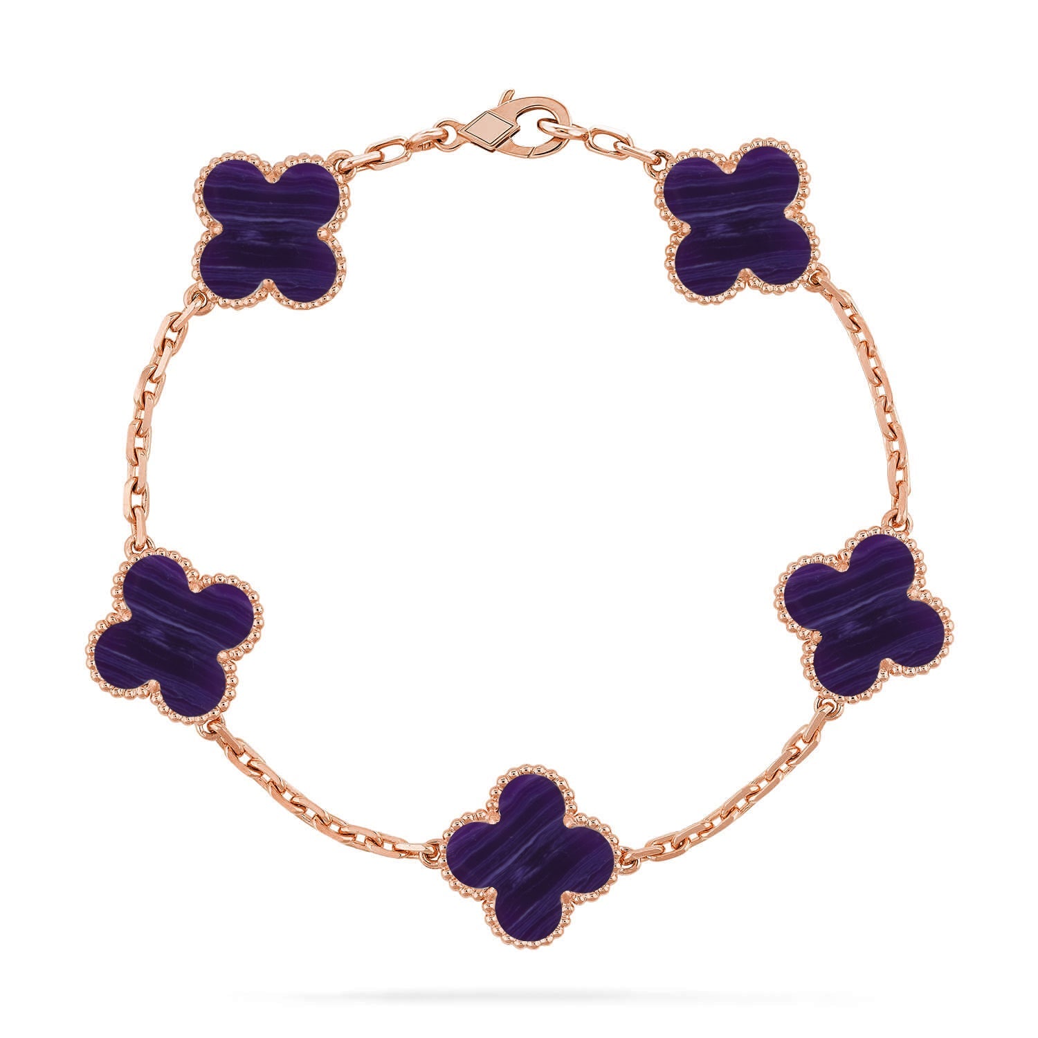 [Imperial]New CLOVER 5 MOTIF PURPLE STRIPES BRACELET COLLECTION