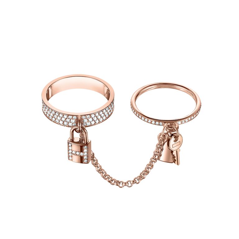 Imperial H&amp;M Kelly Clochette Doppelring mit Diamanten