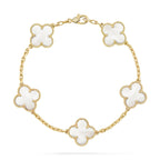 [Imperial]New CLOVER WHITE PEARL MOP 5 MOTIF BRACELET COLLECTION