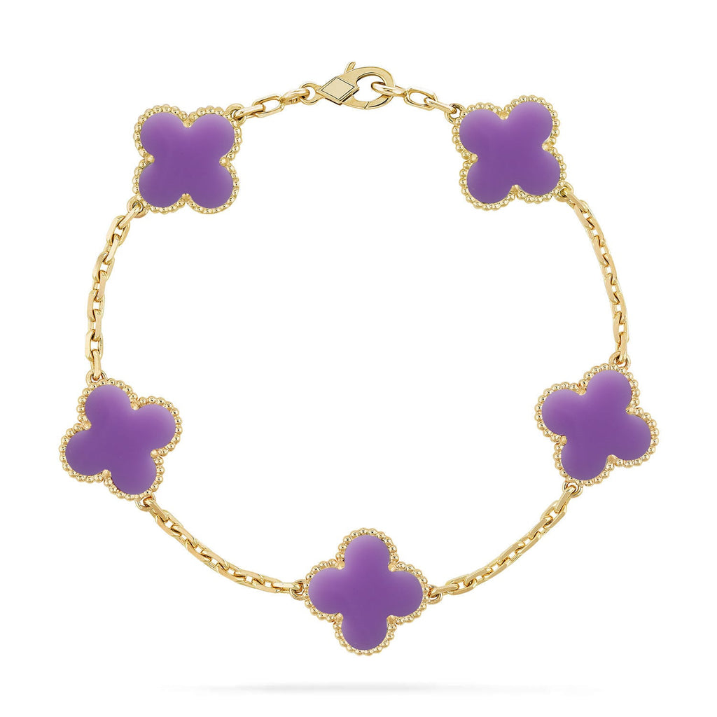 [Imperial]New CLOVER 5 MOTIF LIGHT PURPLE BRACELET COLLECTION