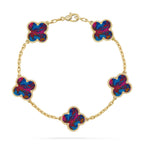 [Imperial]Nueva COLECCIÓN DE BRAZALETE TREBOL 5 MOTIVOS GEMAS DE COLOR