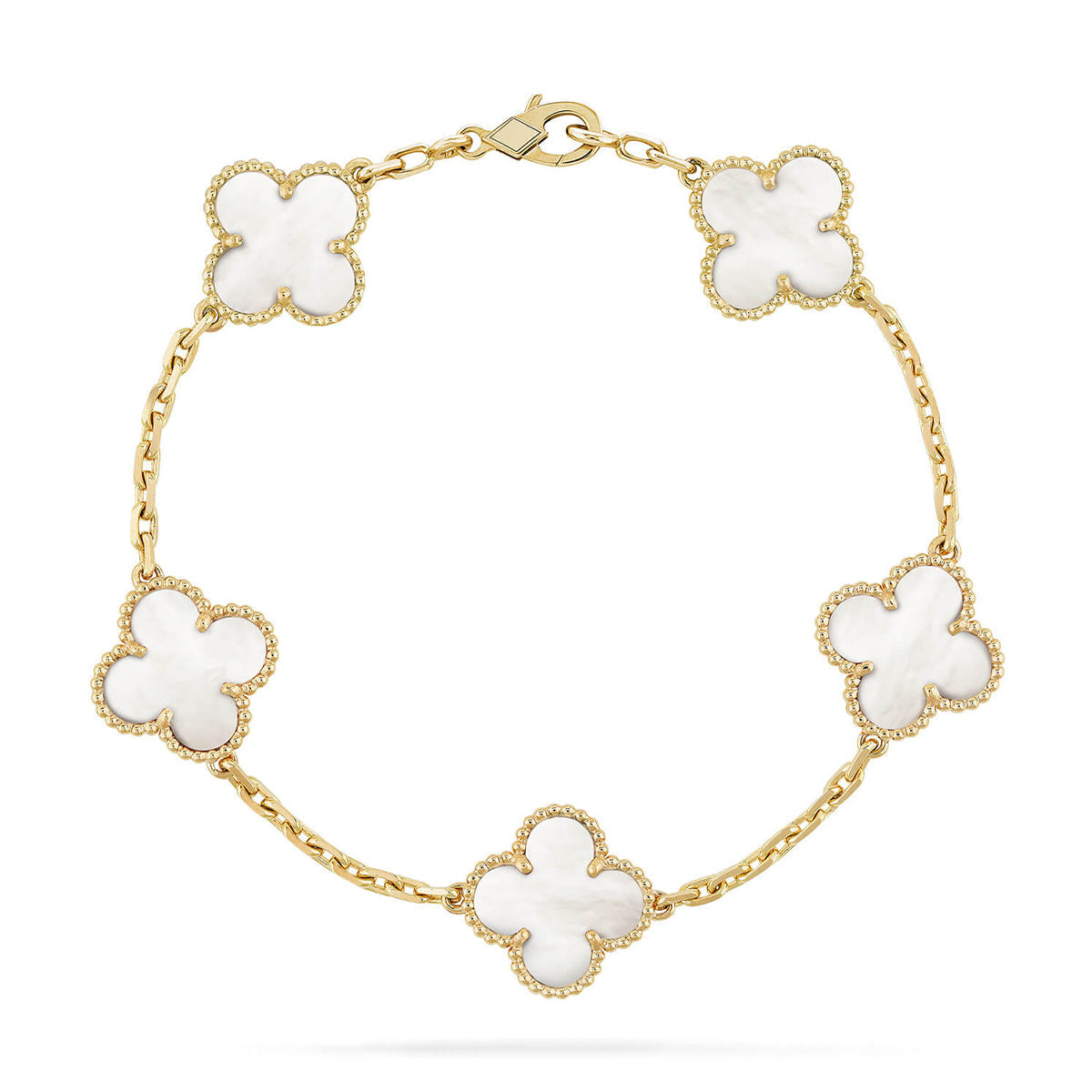 [Imperial]New CLOVER WHITE PEARL MOP 5 MOTIF BRACELET COLLECTION