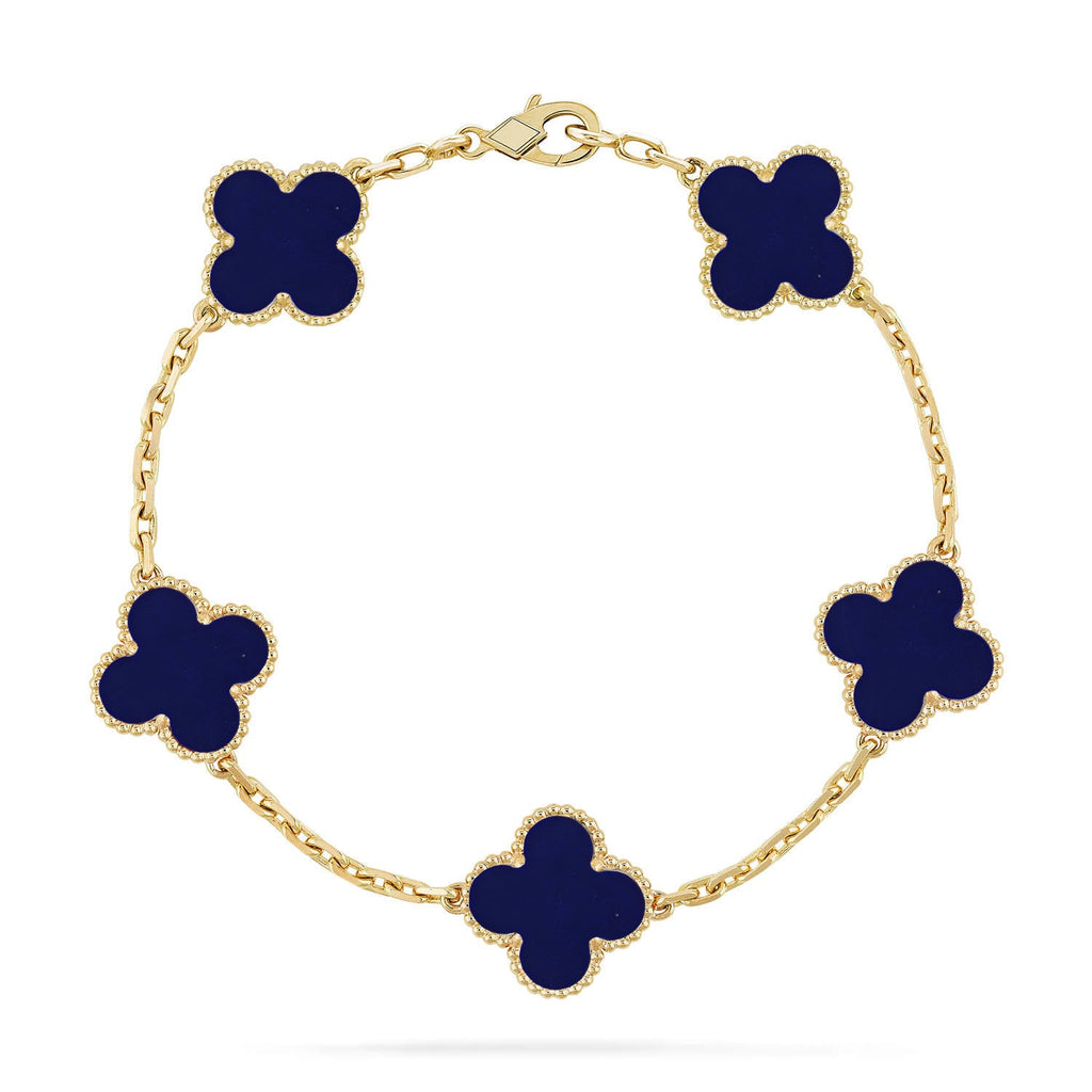 [Imperial]New CLOVER 5 MOTIF LAPIS LAZULI BRACELET COLLECTION