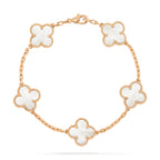 ¡®Imperial¡¯CLOVER  5 MOTIF WHITE MOP BRACELET