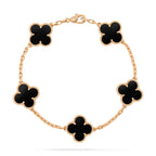 ¡®Imperial¡¯CLOVER  5 MOTIFS BLACK ONYX BRACELET