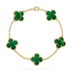 ¡®Imperial¡¯CLOVER 5 MOTIFS MALACHITE BRACELET