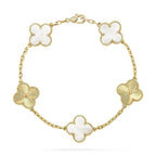 ¡®Imperial¡¯CLOVER BRACELET 5 MOTIF WHITE MOP PINK GOLD