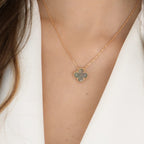 ¡®Imperial¡¯CLOVER 15MM  GRAY MOTHER OF PEARL NECKLACE