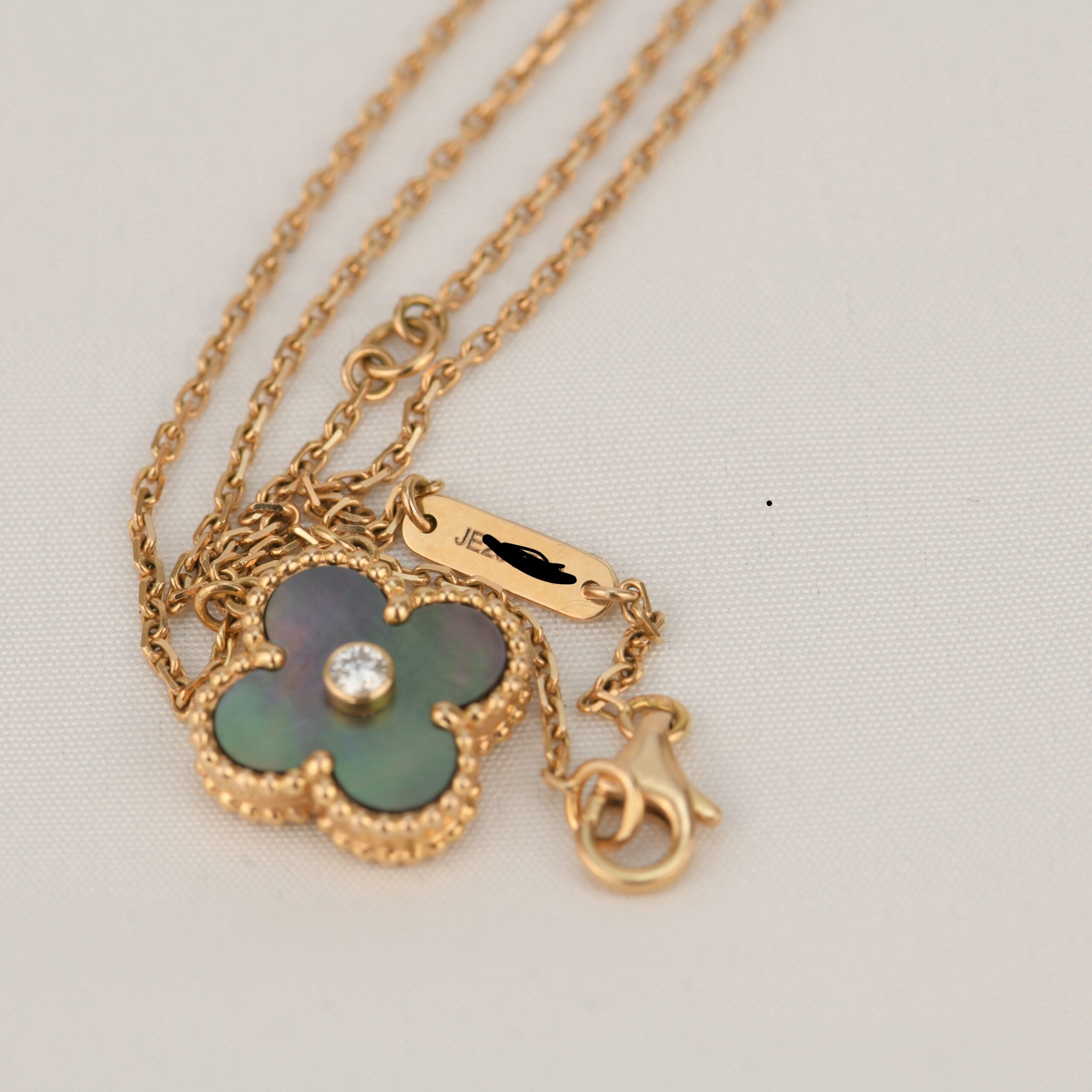 Imperial CLOVER 15MM DIAMANT- UND PERLMUTT-HALSKETTE