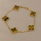 [Imperial]Nueva COLECCIÓN DE BRAZALETE TREBOL 5 MOTIVOS OJO DE TIGRE