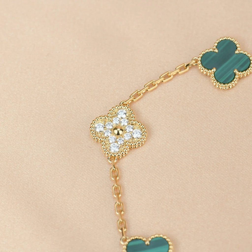[Imperial]New  CLOVER 5 MOTIF MALACHITE BRACELET COLLECTION