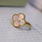 Imperial CLOVER PINK MOP RING GOLD DIAMOND