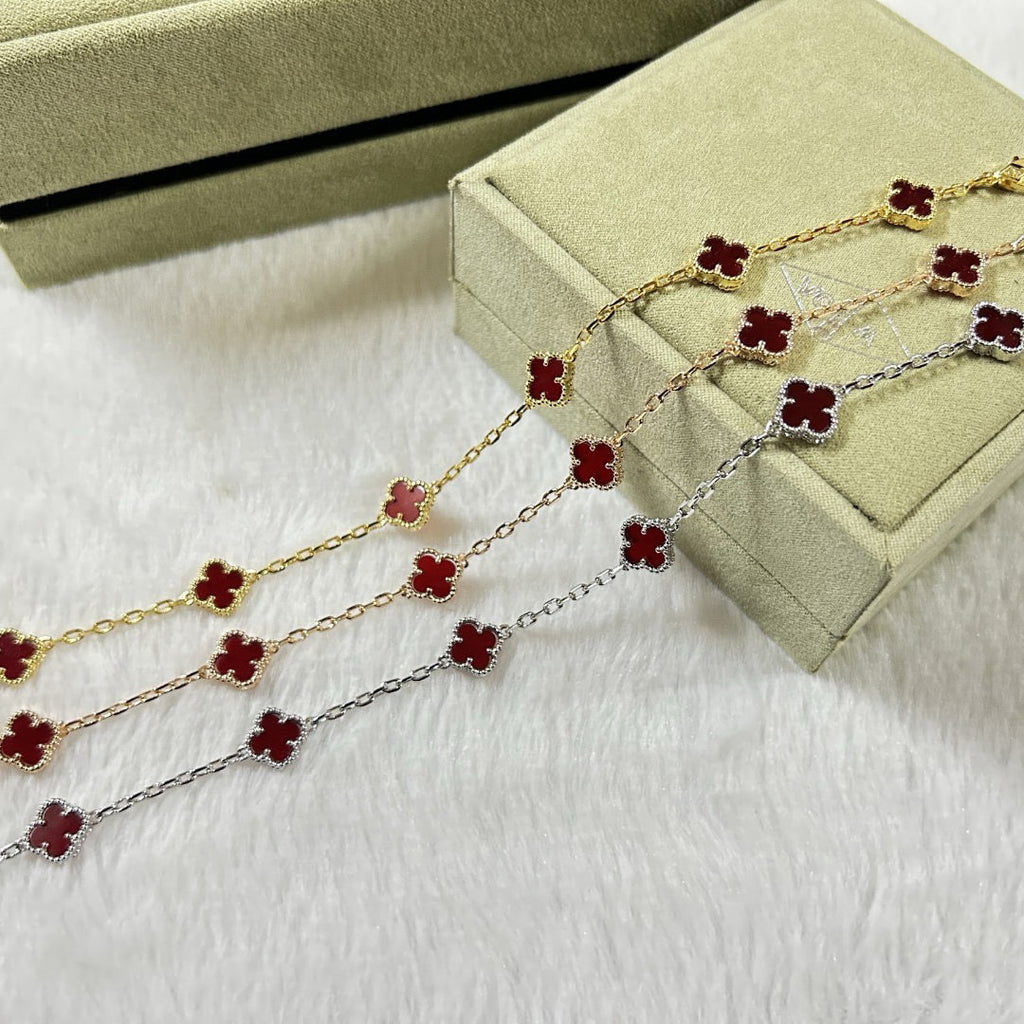 [¡®Imperial¡¯]BISUTERÍA DE ÁGATA ROJA 6 MOTIVOS CLOVER