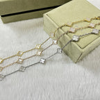 [¡®Imperial¡¯]CLOVER 6 MOTIF WHITE MOP BRACELET
