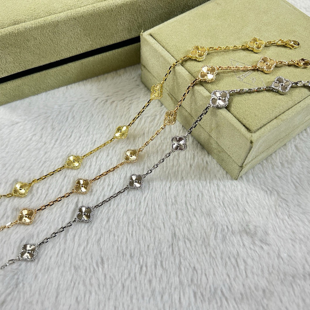[Imperial]Nuevo BRAZALETE DE DIAMANTE TREBOL 6 MOTIVOS
