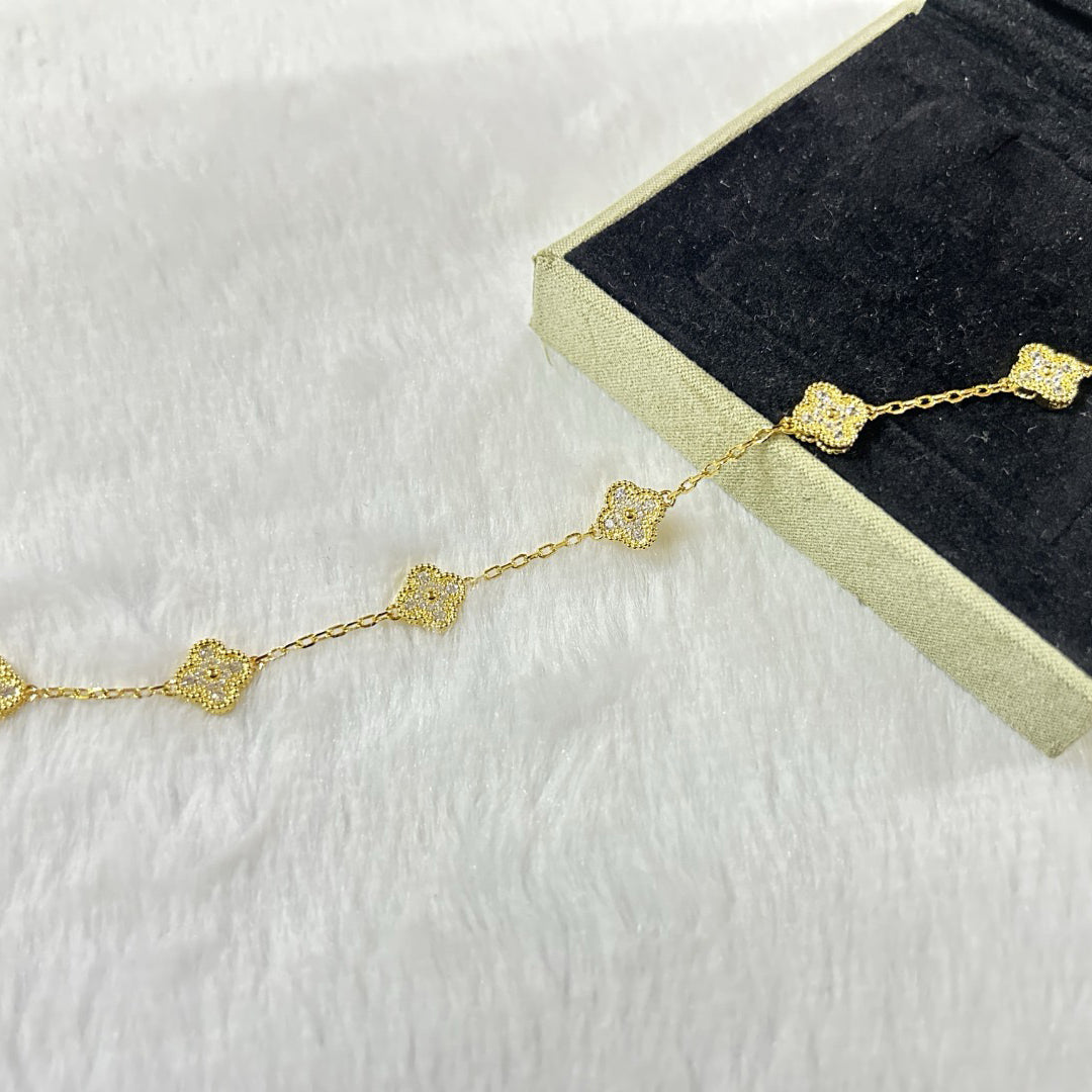[Imperial]Nuevo BRAZALETE DE DIAMANTE TREBOL 6 MOTIVOS