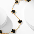 ¡®Imperial¡¯CLOVER 10 MOTIFS ONYX NECKLACE