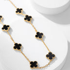 ¡®Imperial¡¯CLOVER 10 MOTIFS ONYX NECKLACE