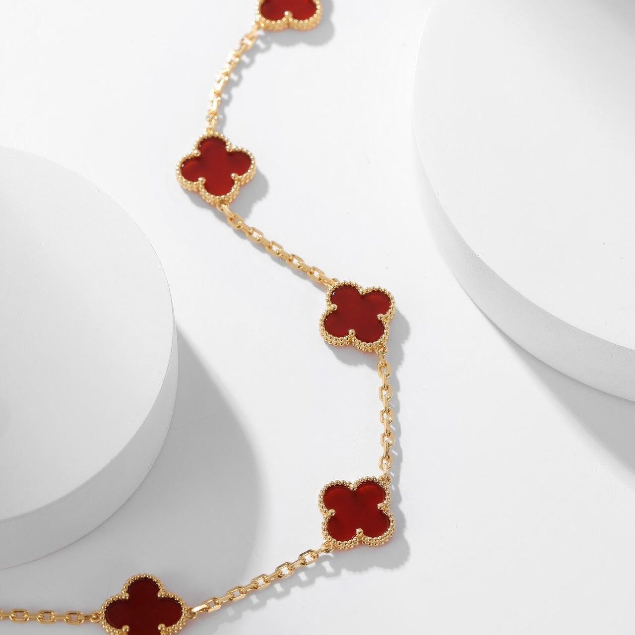 ¡®Imperial¡¯CLOVER 10 MOTIFS CARNELIAN NECKLACE