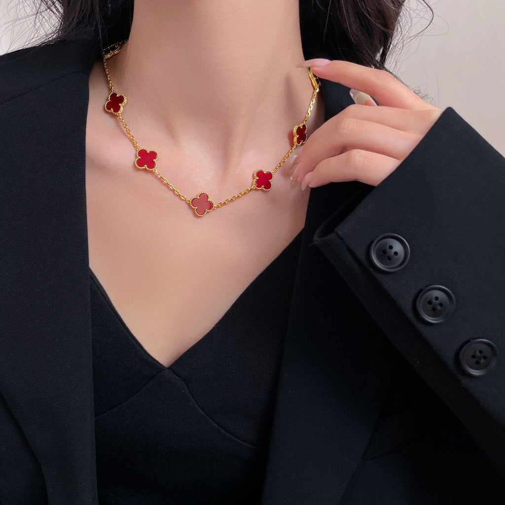 ¡®Imperial¡¯CLOVER 10 MOTIFS CARNELIAN NECKLACE